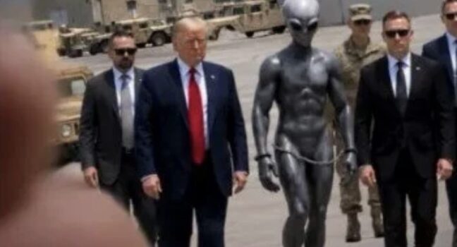 トランプとグレイのAI写真