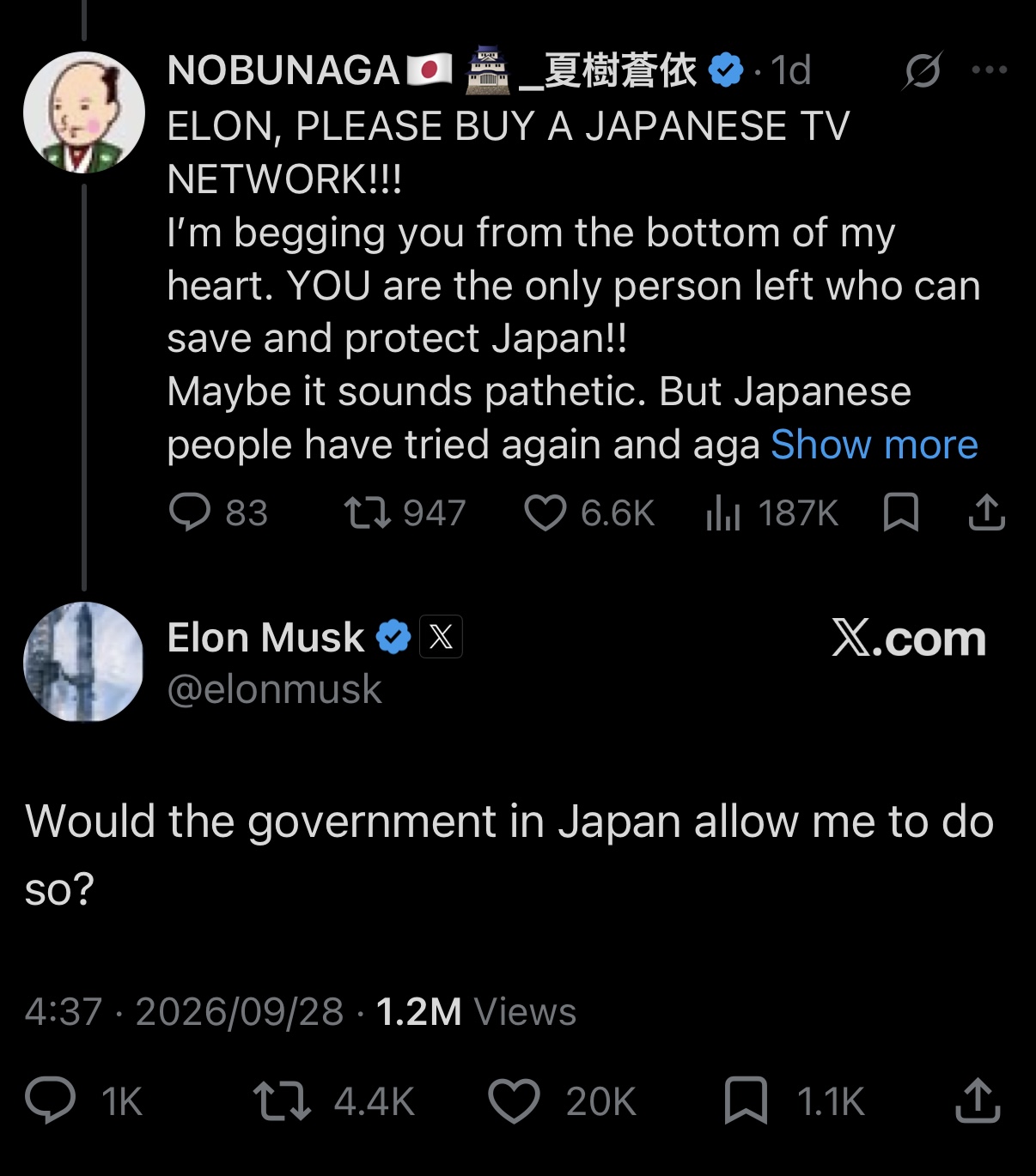イーロンマスクと日本メディアと買収